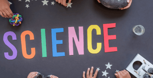 Science in difference on grey blackboard